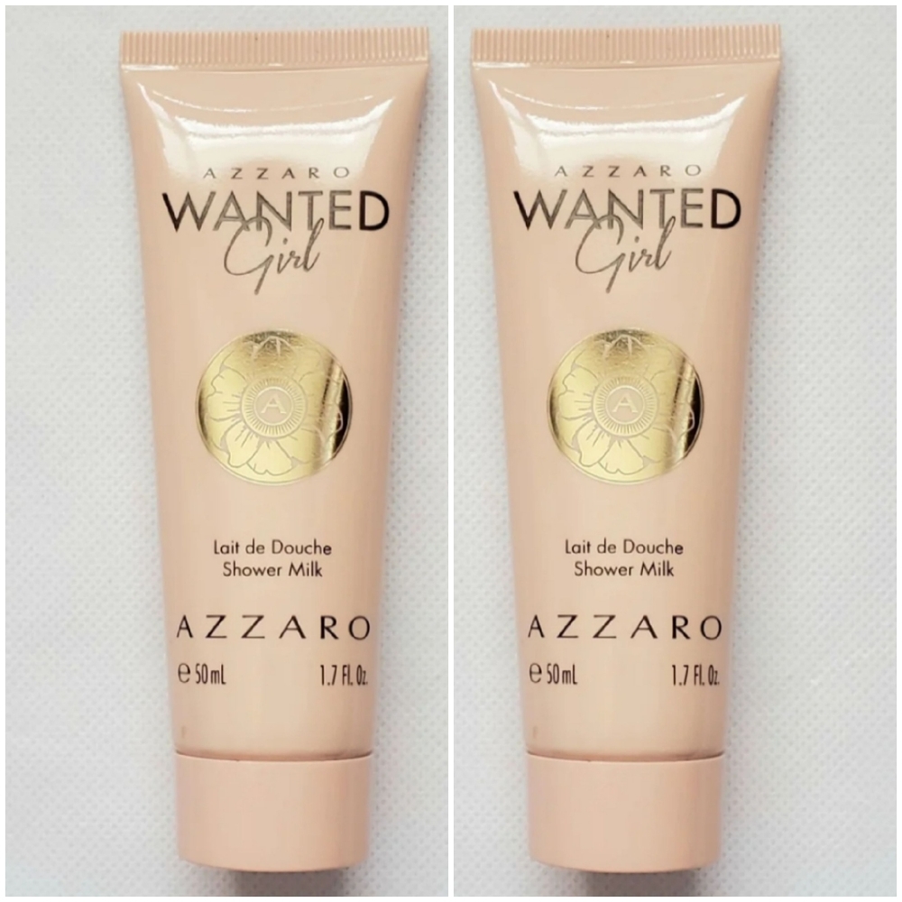 NEW 2× Azzaro Wanted Girl Shower Gel Milk Travel